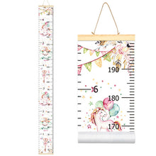 Load image into Gallery viewer, Rainbow Unicorn Children's Hanging Kids Growth Chart Wall Sticker Rule Growth Table Height Measurement Ruler for Kids Boys Girls