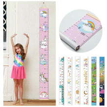 Load image into Gallery viewer, Rainbow Unicorn Children's Hanging Kids Growth Chart Wall Sticker Rule Growth Table Height Measurement Ruler for Kids Boys Girls